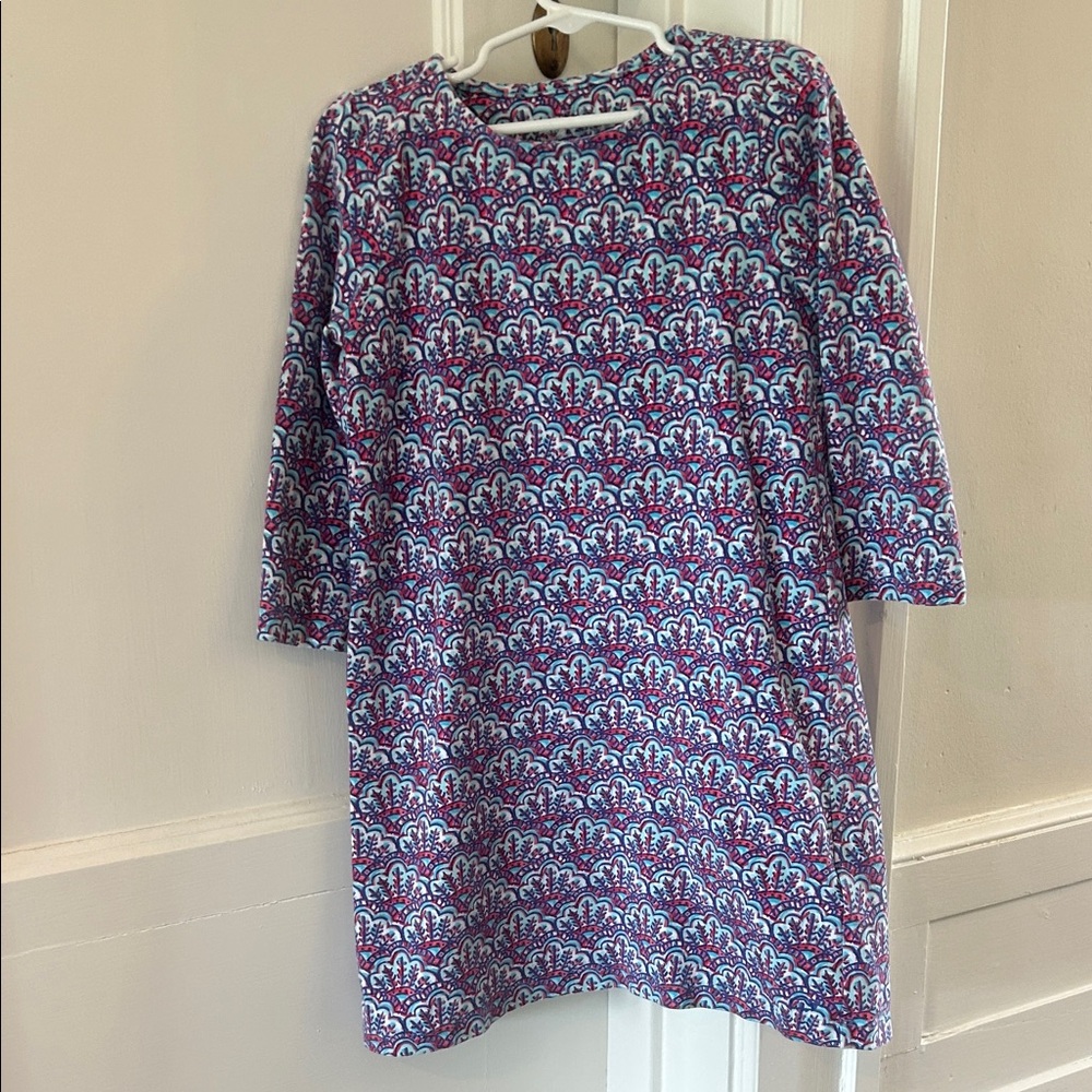 Lilly Pulitzer Girls Purple Pink Blue Patterned Casual Dress